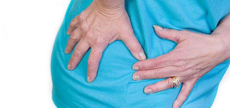 A symptom of arthrosis of the hip joint - pain of varying degrees